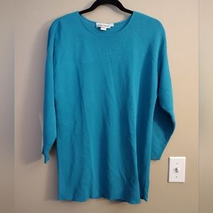 Brenda French sweater Cardigan - Knit top - Size 2  - crew neck - 3/4 sleeves